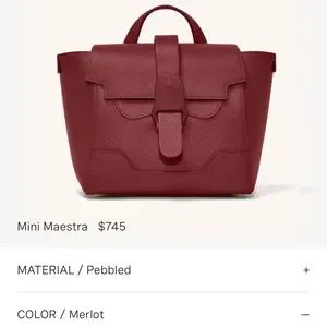 Senreve mini maestro in merlot Leather handbag Senreve Burgundy in Leather - 50409789 main image 4